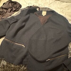 Sejour Midnight Blue Jacket with Zipper Accents